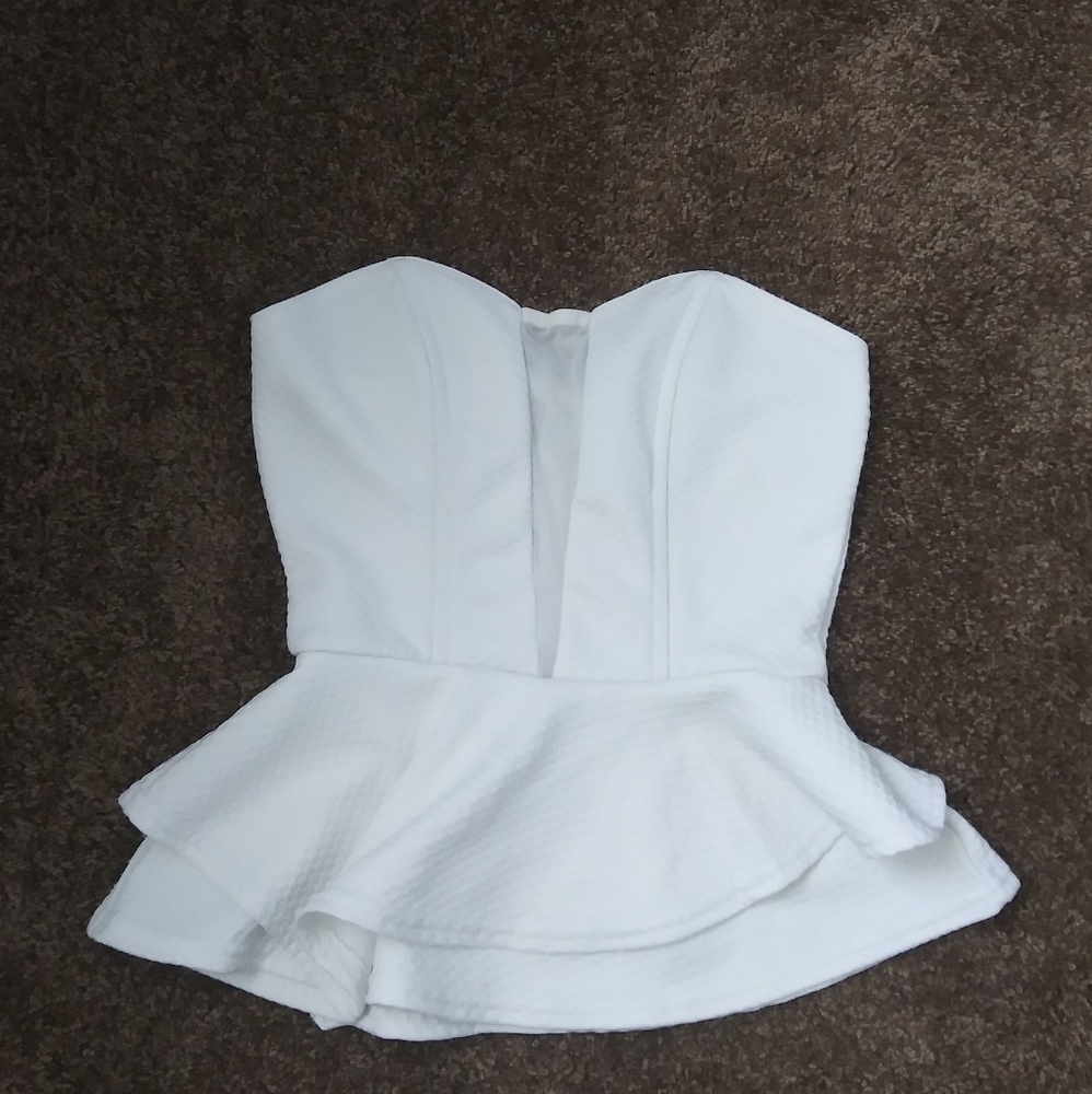 White corset top
